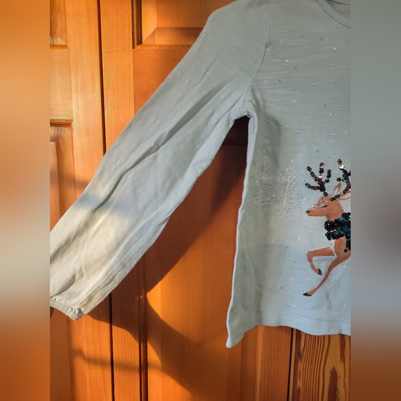 Sparkle and Shine SO reindeer tress shirt top 8 girls - Picture 3 of 7